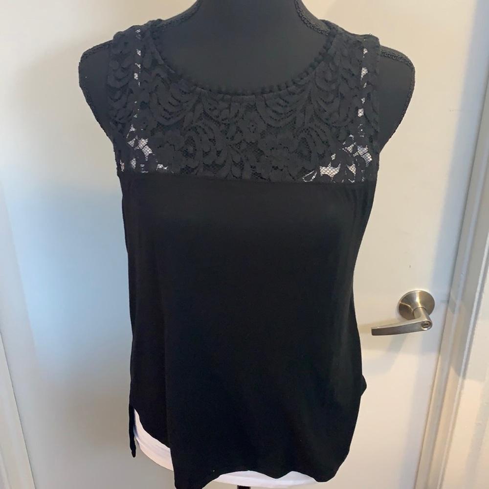 Panhandle Slim Black Lace Accent Camisole size Large